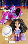 LITTLEST PETSHOP figurine: BLYTHE #B35 (adaptation) + motorcycle &amp; sidecar