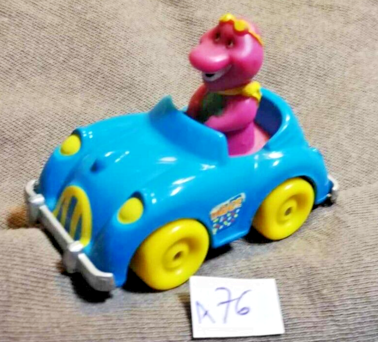Voiture Figurine Vintage Dinosaure Barney A76 - Hasbro 1997 diecast