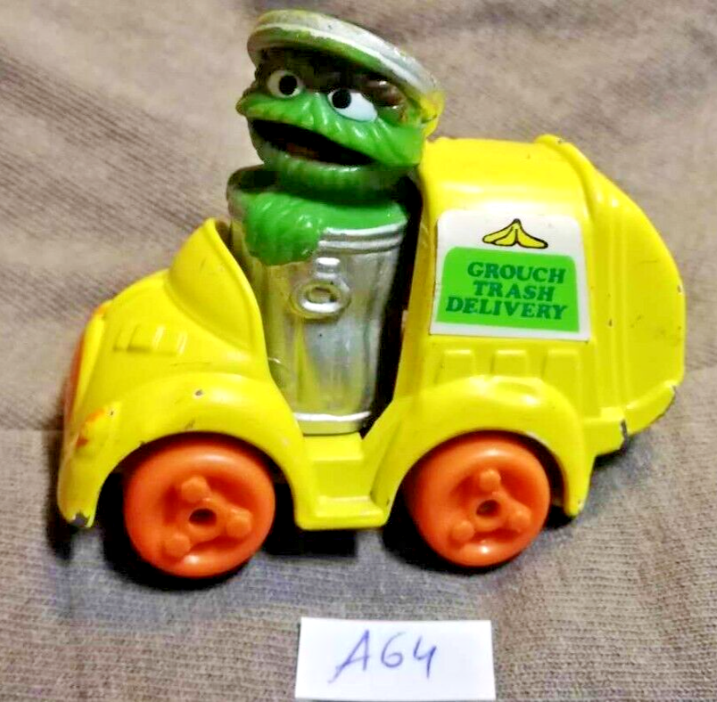 Voiture A64 Vintage OSCAR camion poubelle Rue Sesame Playskool 1982 diecast