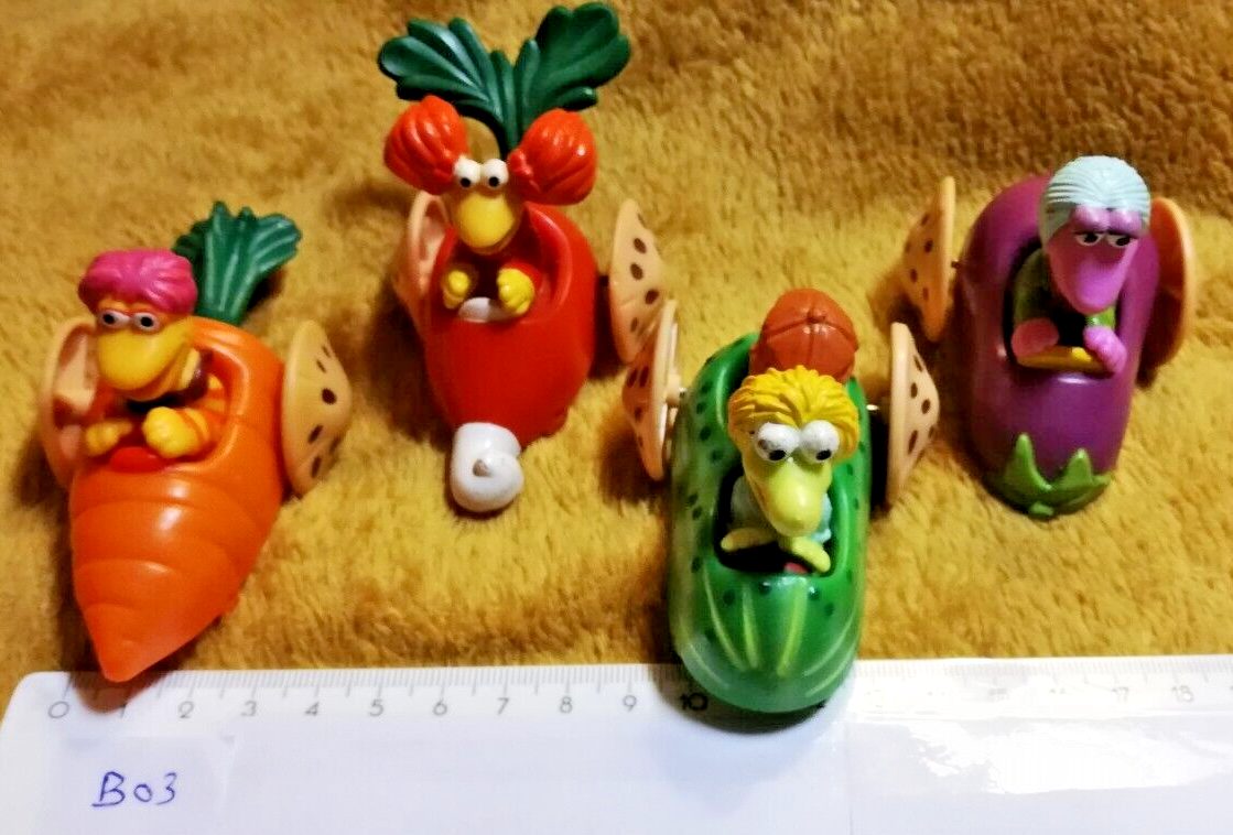 Lot B03 : 4 voitures légumes FRAGGLE ROCK - Henson-McDonald's USA 1988