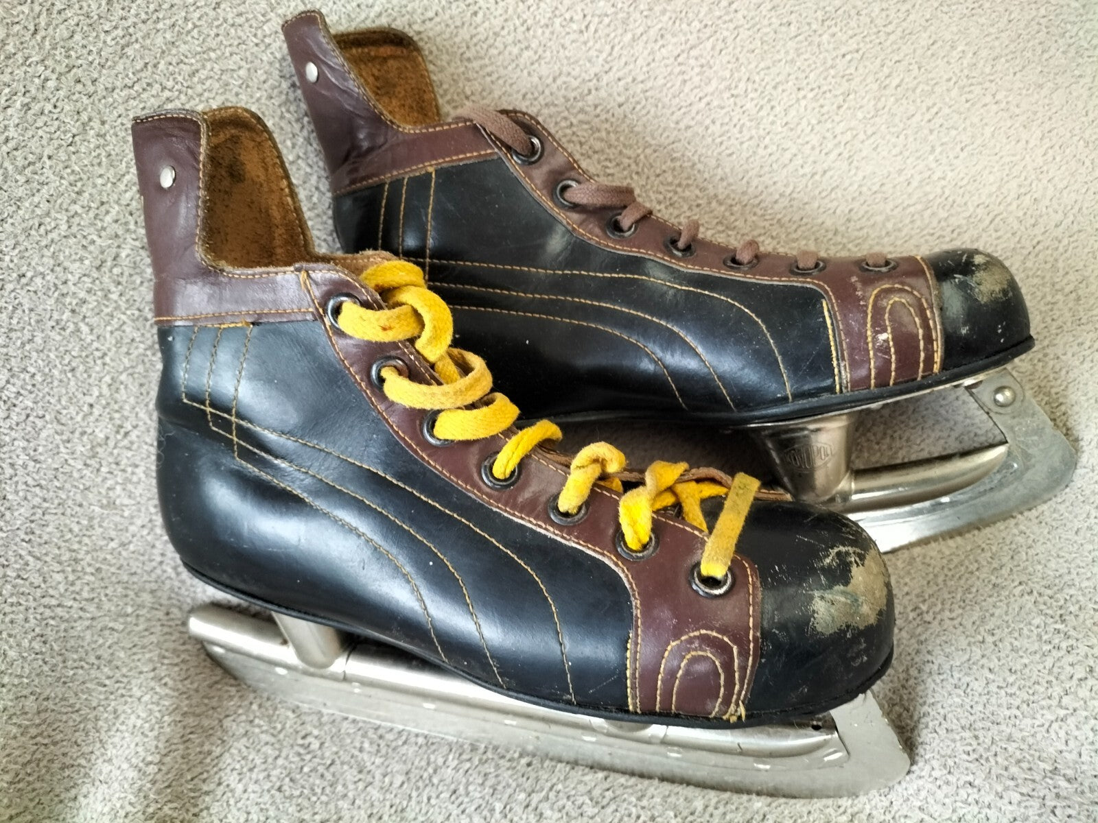 OKAY brand vintage leather ice skates