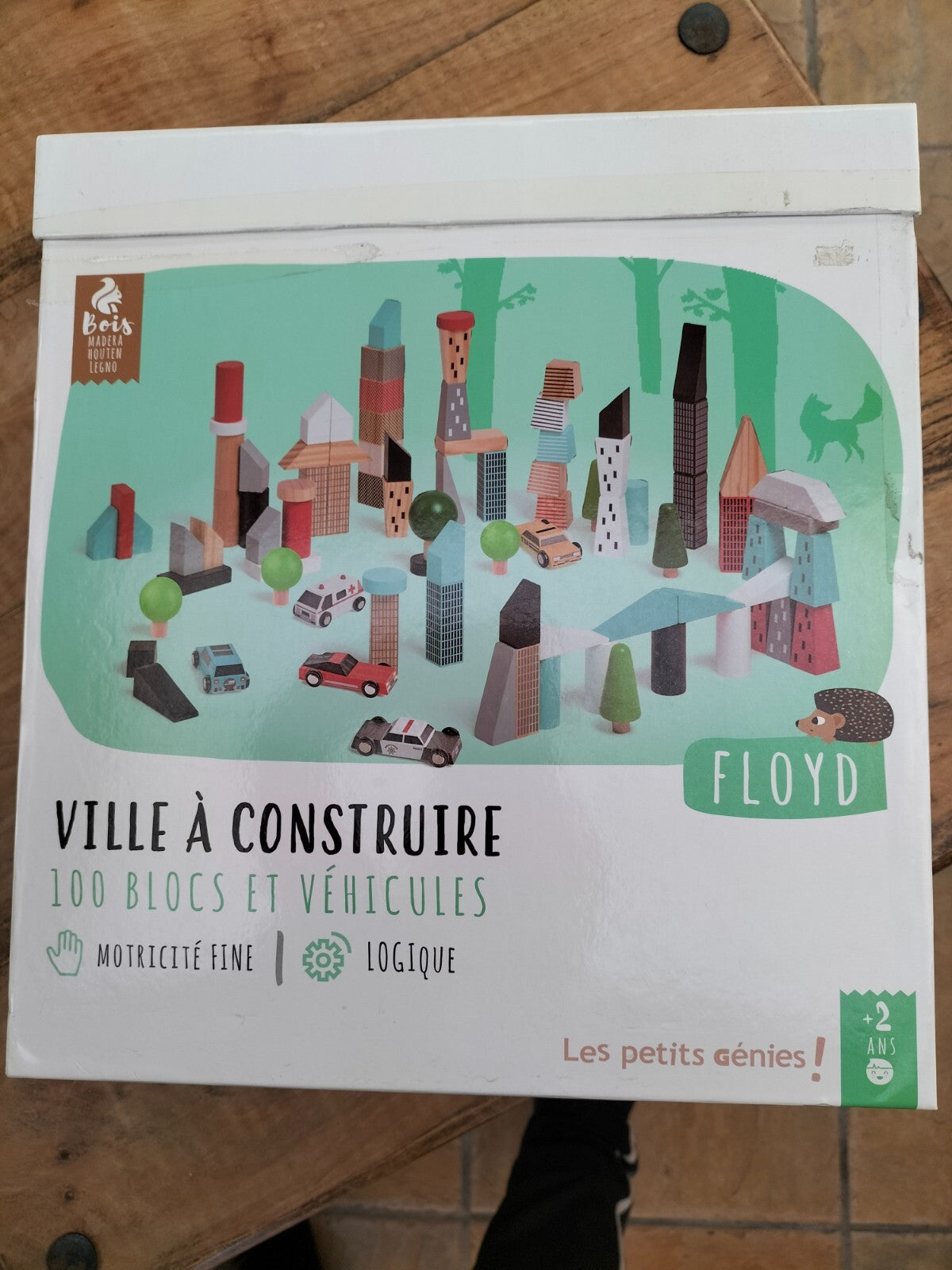 FLOYD City to Build: 100 Wooden Blocks and Vehicles