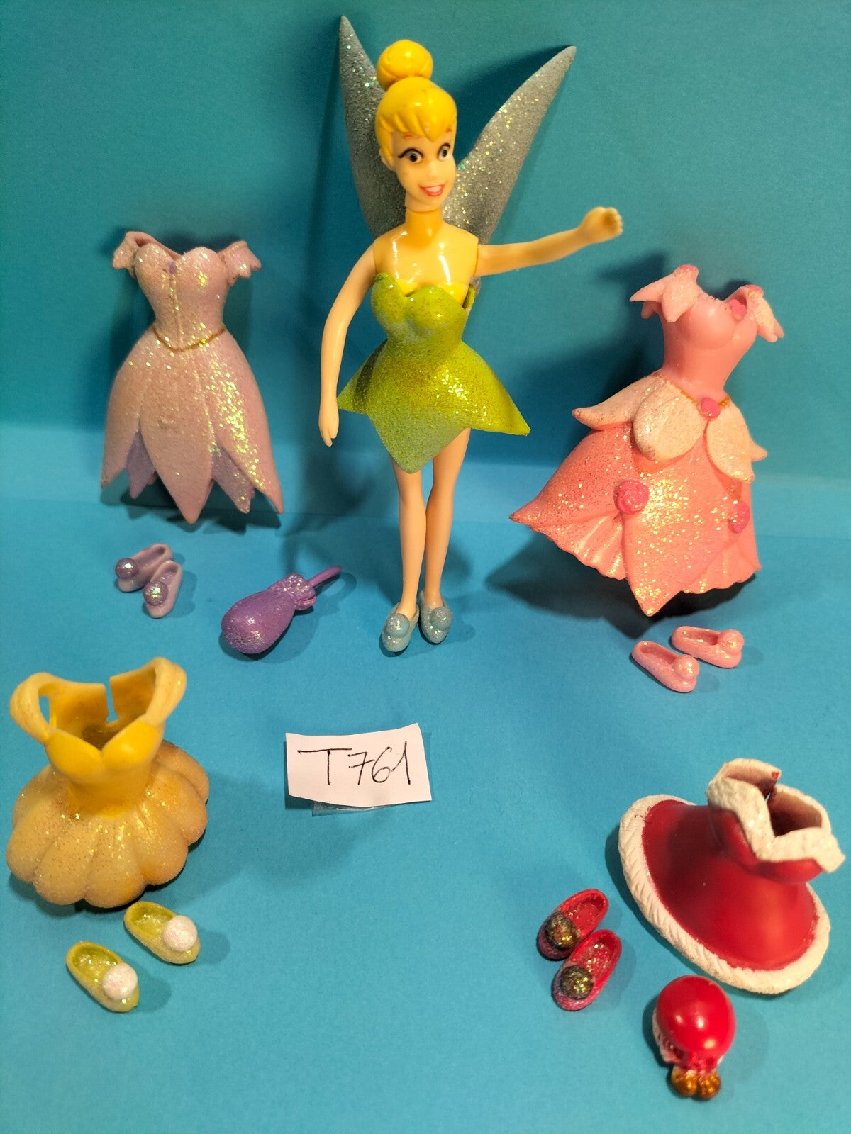 Tinker Bell Figurine T761 + Fashion Accessories Polly Pocket DISNEYLAND