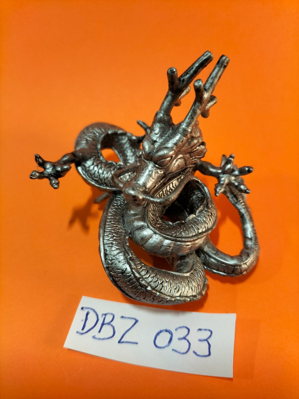 Figurine DBZ 033:Silver Shenron 5x6cm silver Gashapon B/S STA Dragonball Bandai