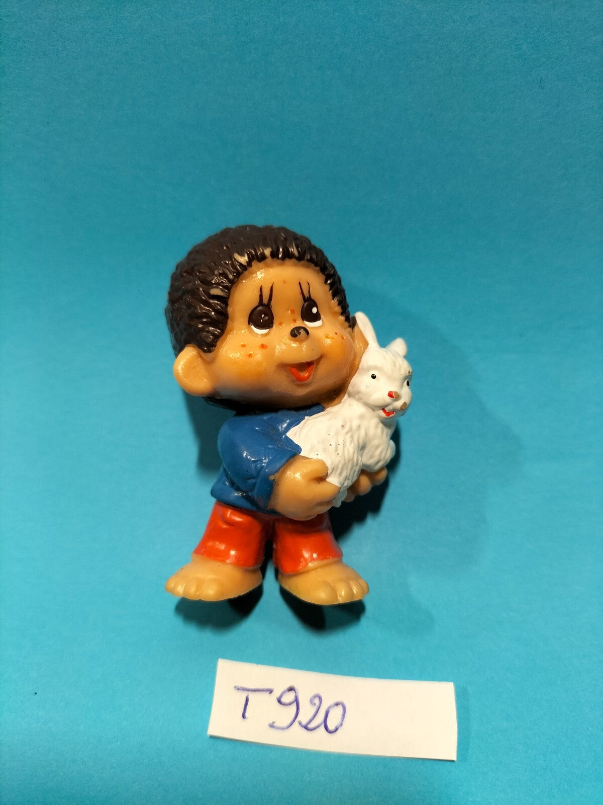 Figurine T920: Kiki &amp; Monchichi rabbit 5cm Sekiguchi Bully 1981