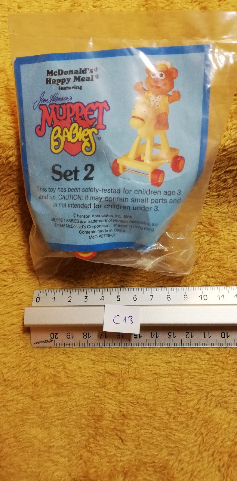 Figurine MUPPET SHOW C13: Bear Fozzie bear Muppet babies McDonald's NEW/MINT 86