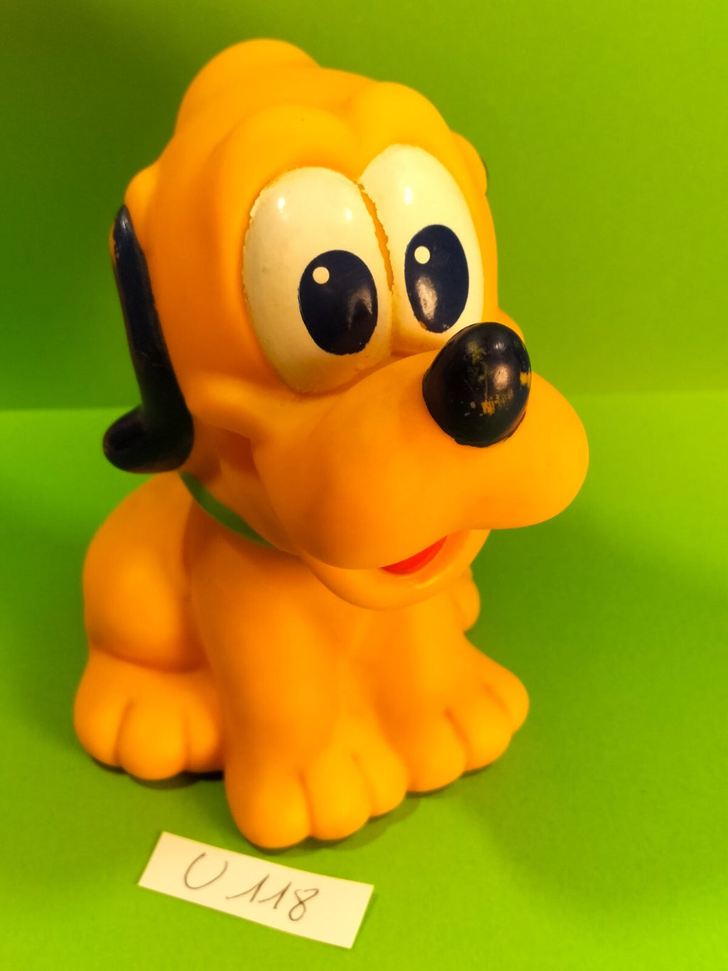 Figurine U118: Squeaky Pluto, Mickey Mouse's dog, Disney, 11cm, 1984