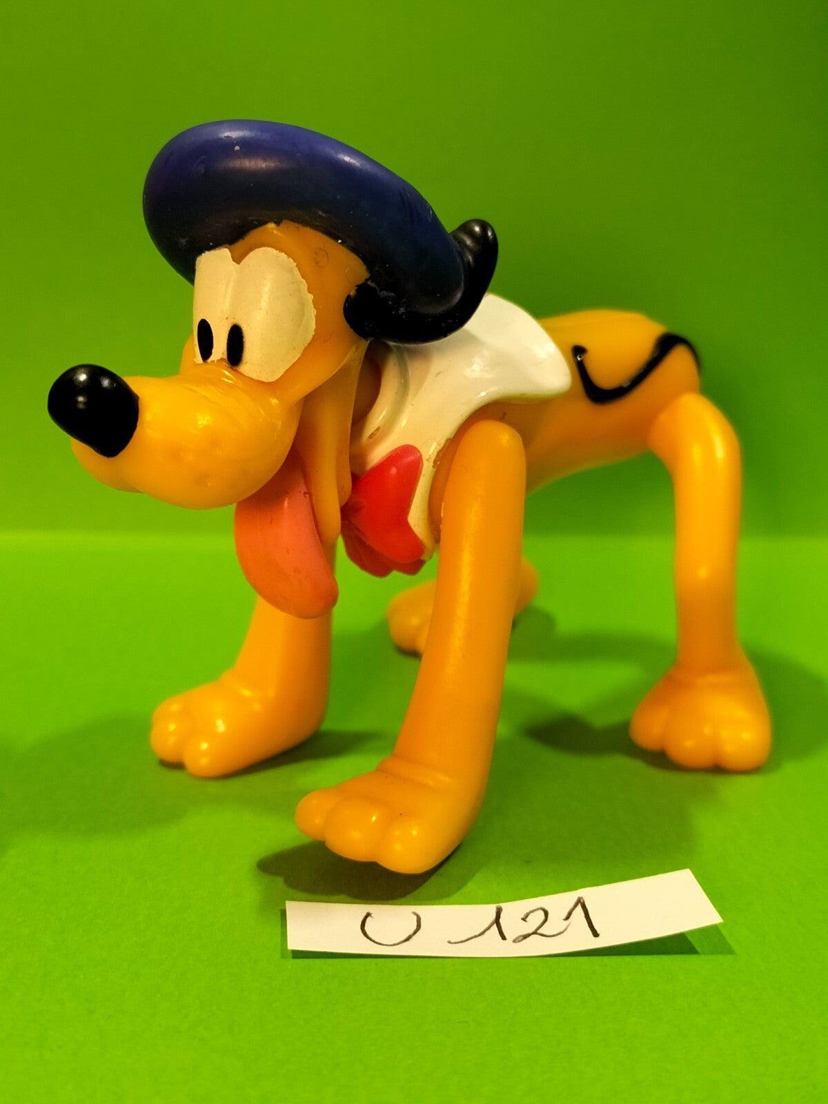 U121 Figurine: Articulated Pluto / Blue Beret - Mickey Mouse's Dog Disney 9cm