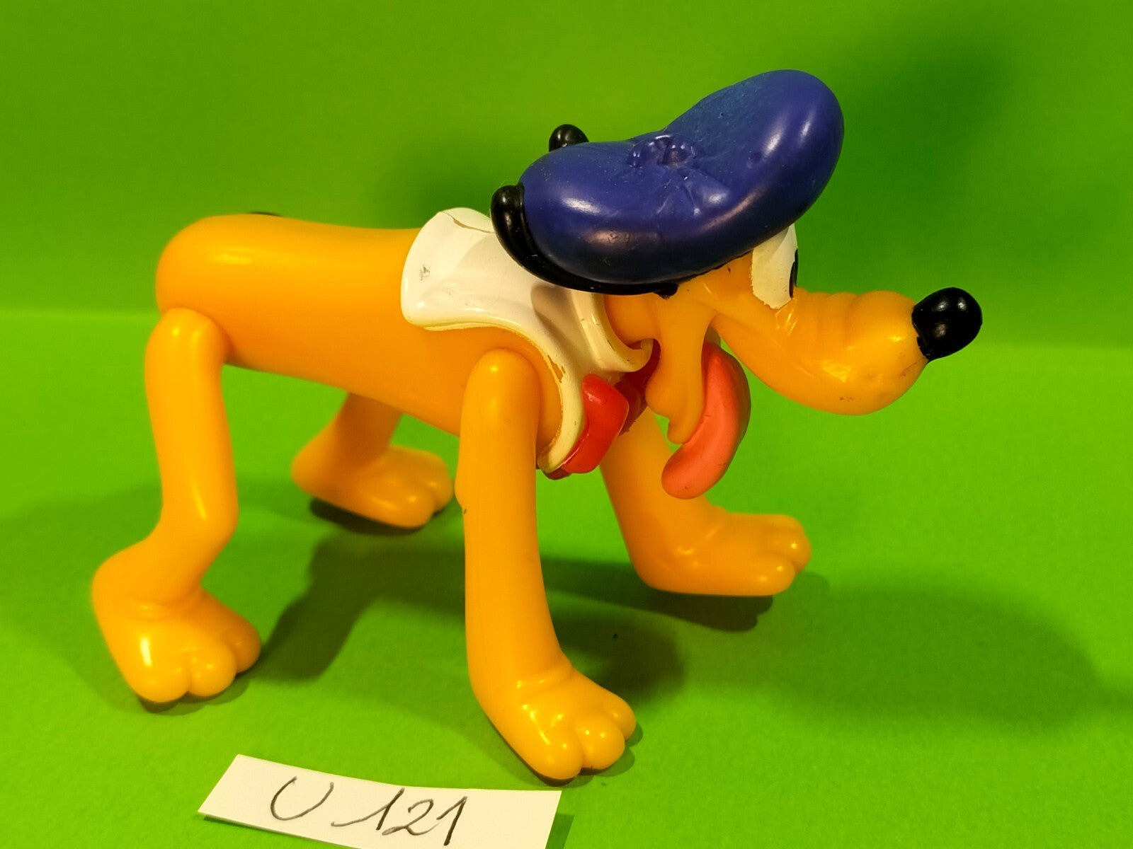 U121 Figurine: Articulated Pluto / Blue Beret - Mickey Mouse's Dog Disney 9cm