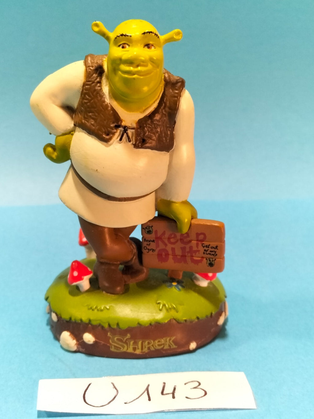 U143 Figurine: Shrek Dreamworks 6.5cm Birthday Candle Holder Cake Topper 2004