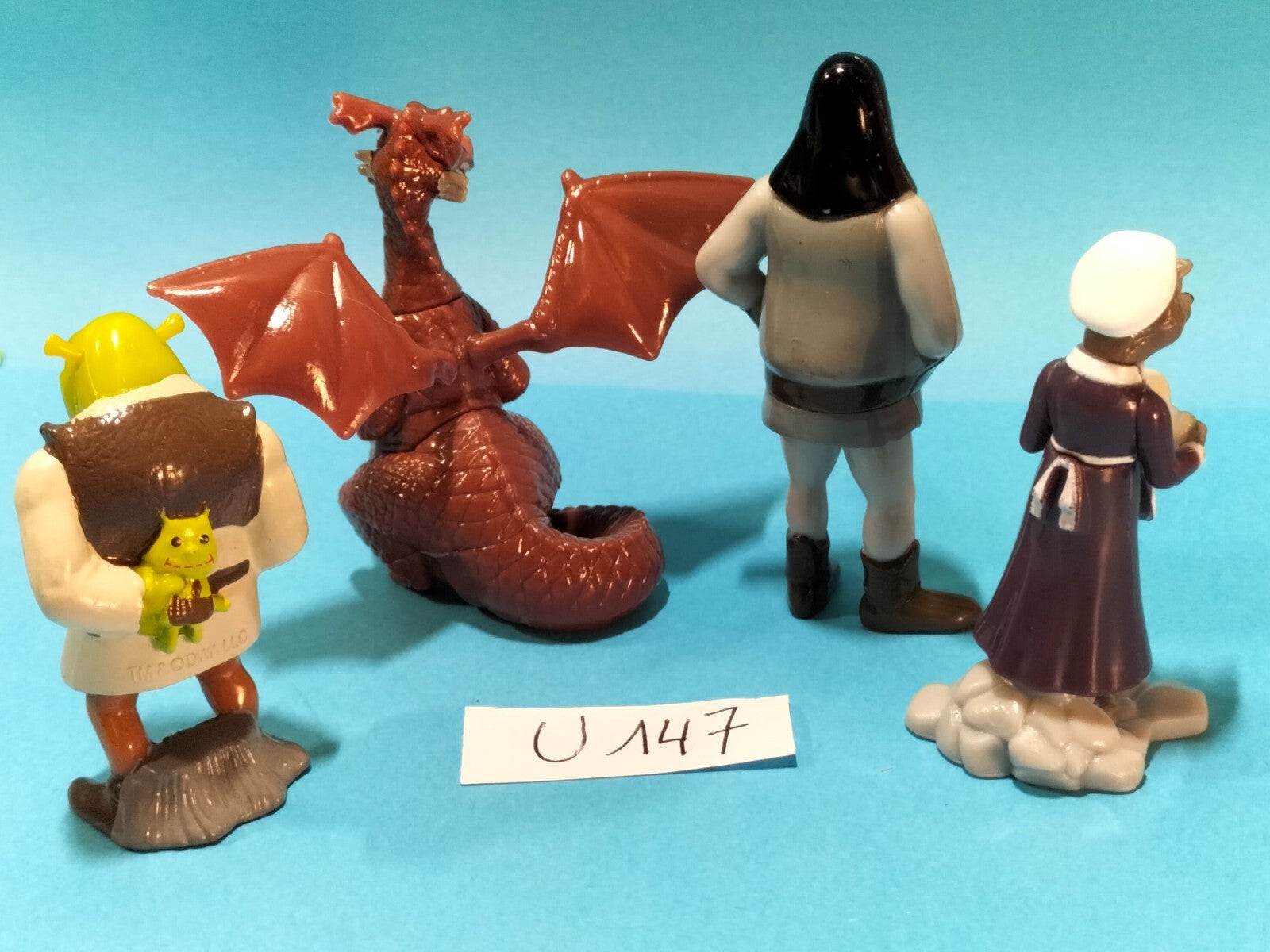 Lot U147: 4 SHREK Kinder 2000 Dreamworks figurines 4-6cm