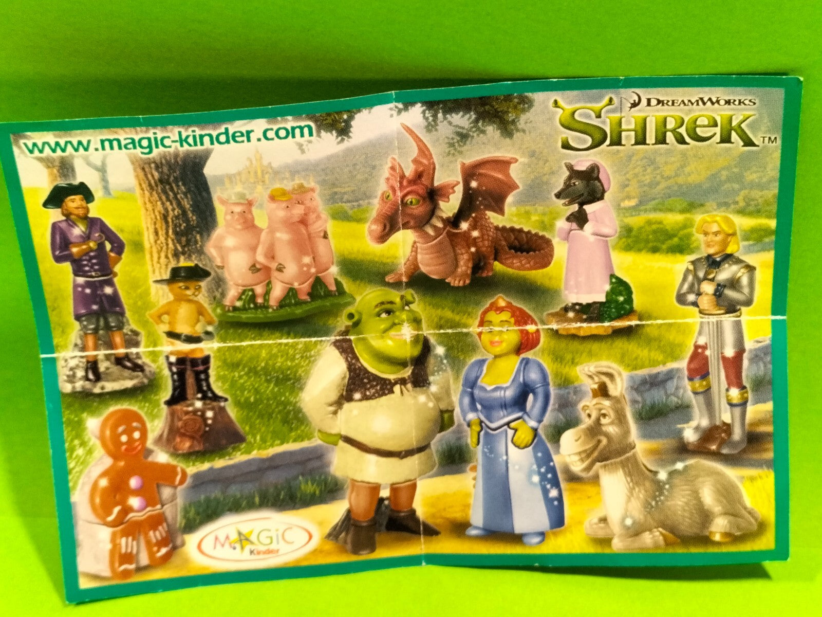Lot U149: 10 SHREK 3 Kinder 2007 Dreamworks 4-5cm complete set figurines