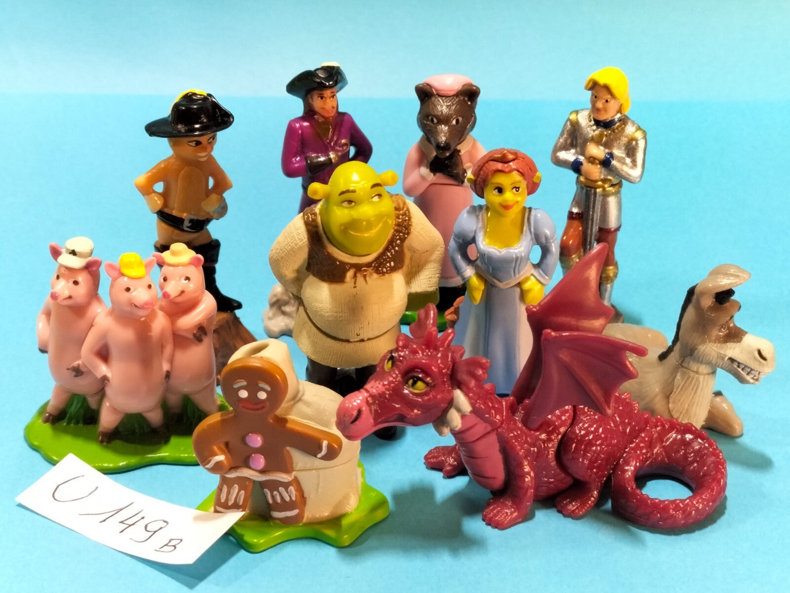 Lot U149: 10 SHREK 3 Kinder 2007 Dreamworks 4-5cm complete set figurines