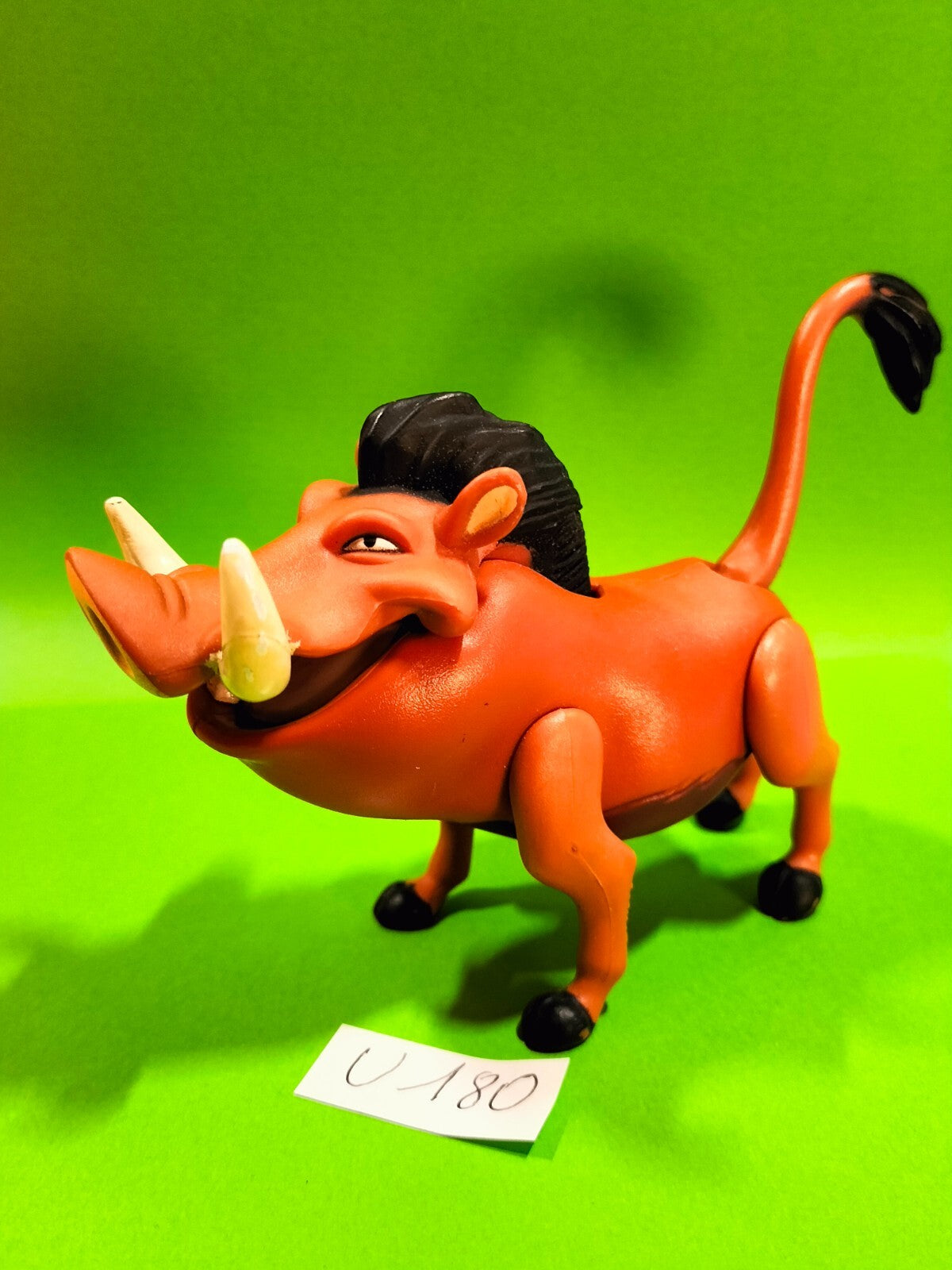 U180 Figurine: Articulated Pumbaa the Warthog from The Lion King, 7.5cm, Disney 1994