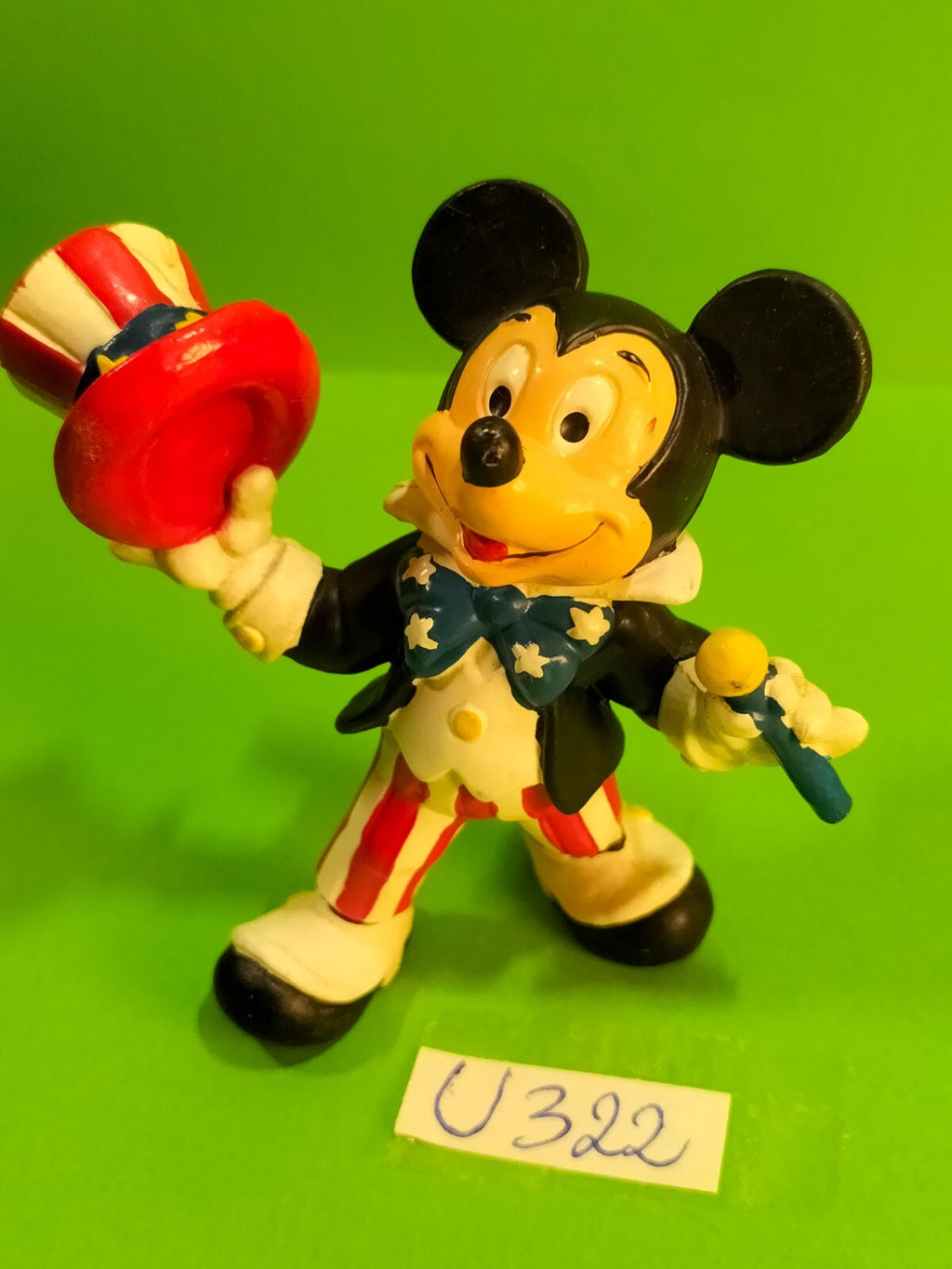 Figurine U322: Mickey Uncle Sam USA Uncle Sam Disney 7cm Bullyland Germany 1989