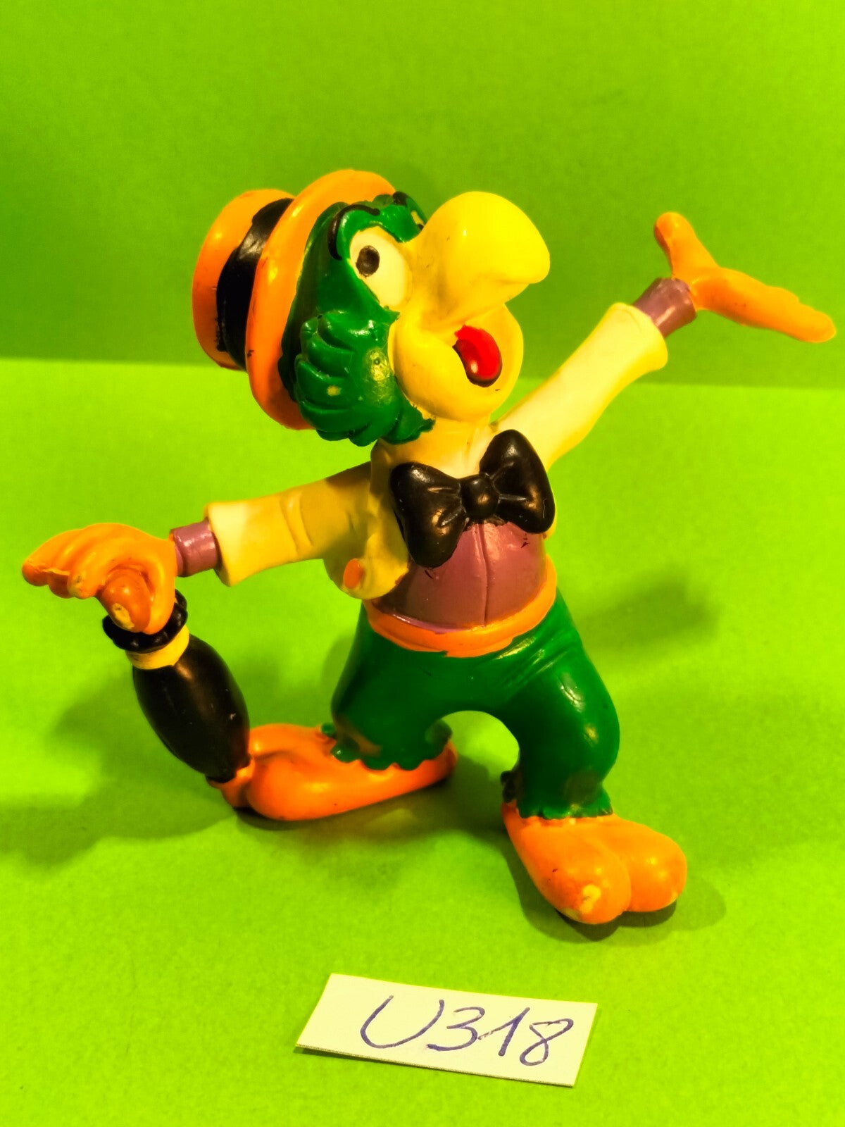 Figurine U318: Jose Carioca Parrot, 3 Caballeros Disney, 7cm, Comics Spain 1986