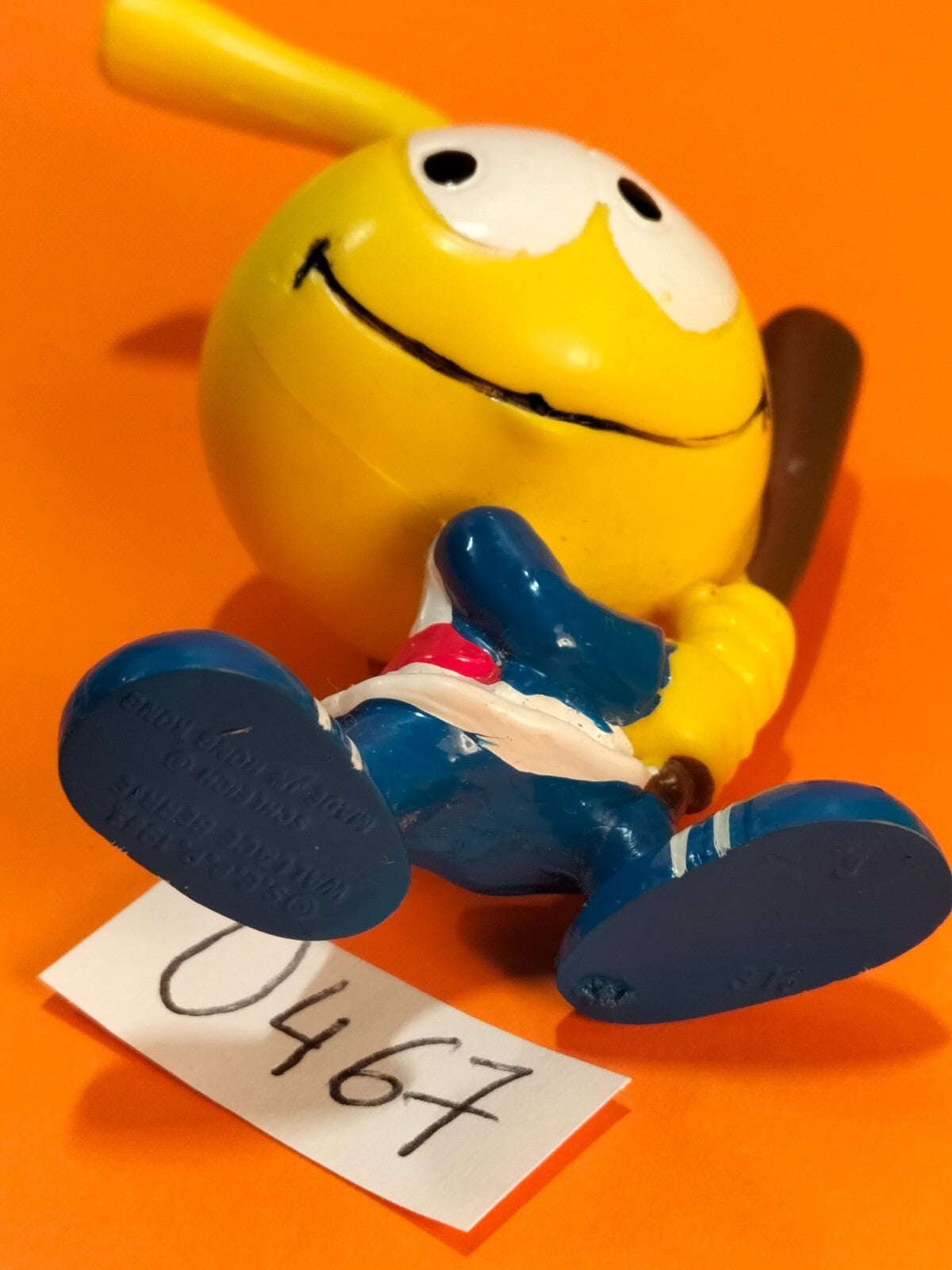 Figurine U467: Snorky Astral Baseball 8 cm Schleich Hong Kong 1983 Snorkels