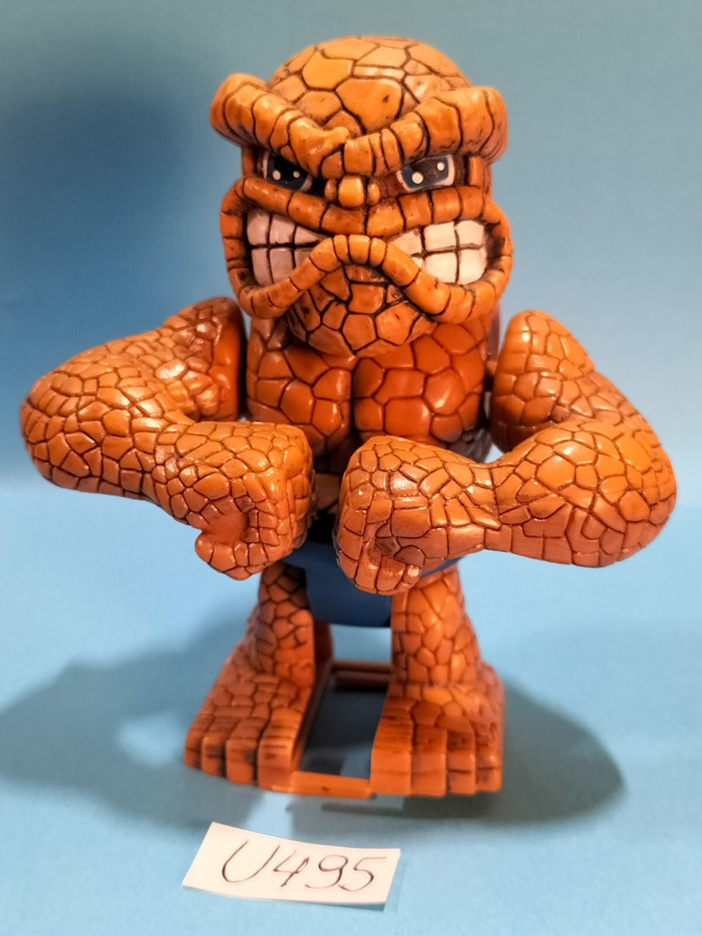 U495 Figurine: Wind-up Superhero The Thing Fantastic Four 10cm Rare Marvel 2004
