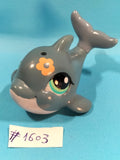 LITTLEST PETSHOP figurine: DOLPHIN #1603 (dolphin)