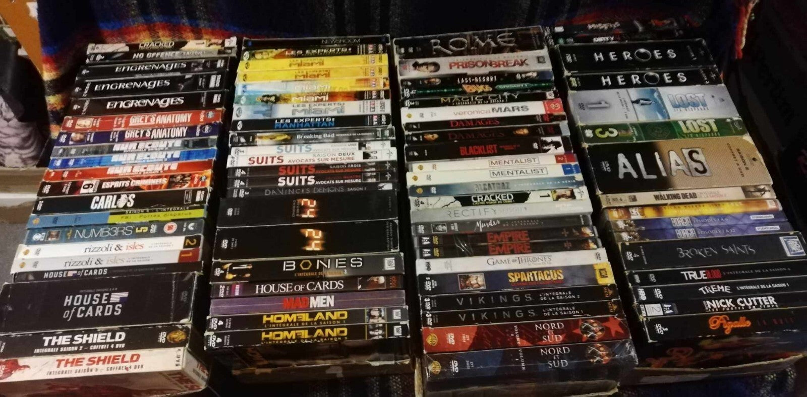 Lot of 77 TV series seasons on DVD: Crime/Thrillers/Historical/Action/Adventure