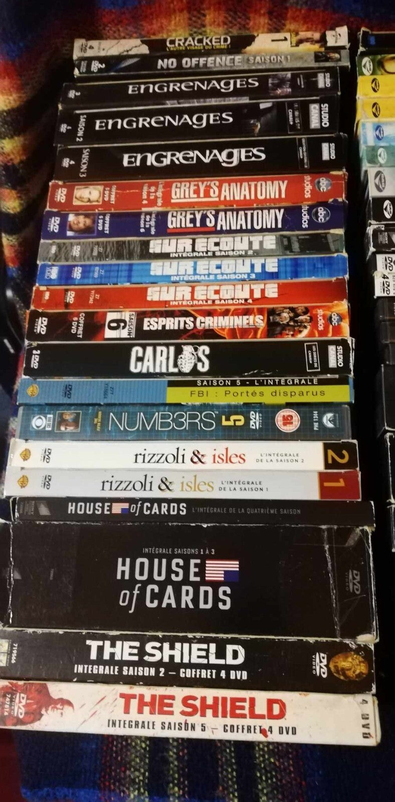 Lot of 77 TV series seasons on DVD: Crime/Thrillers/Historical/Action/Adventure