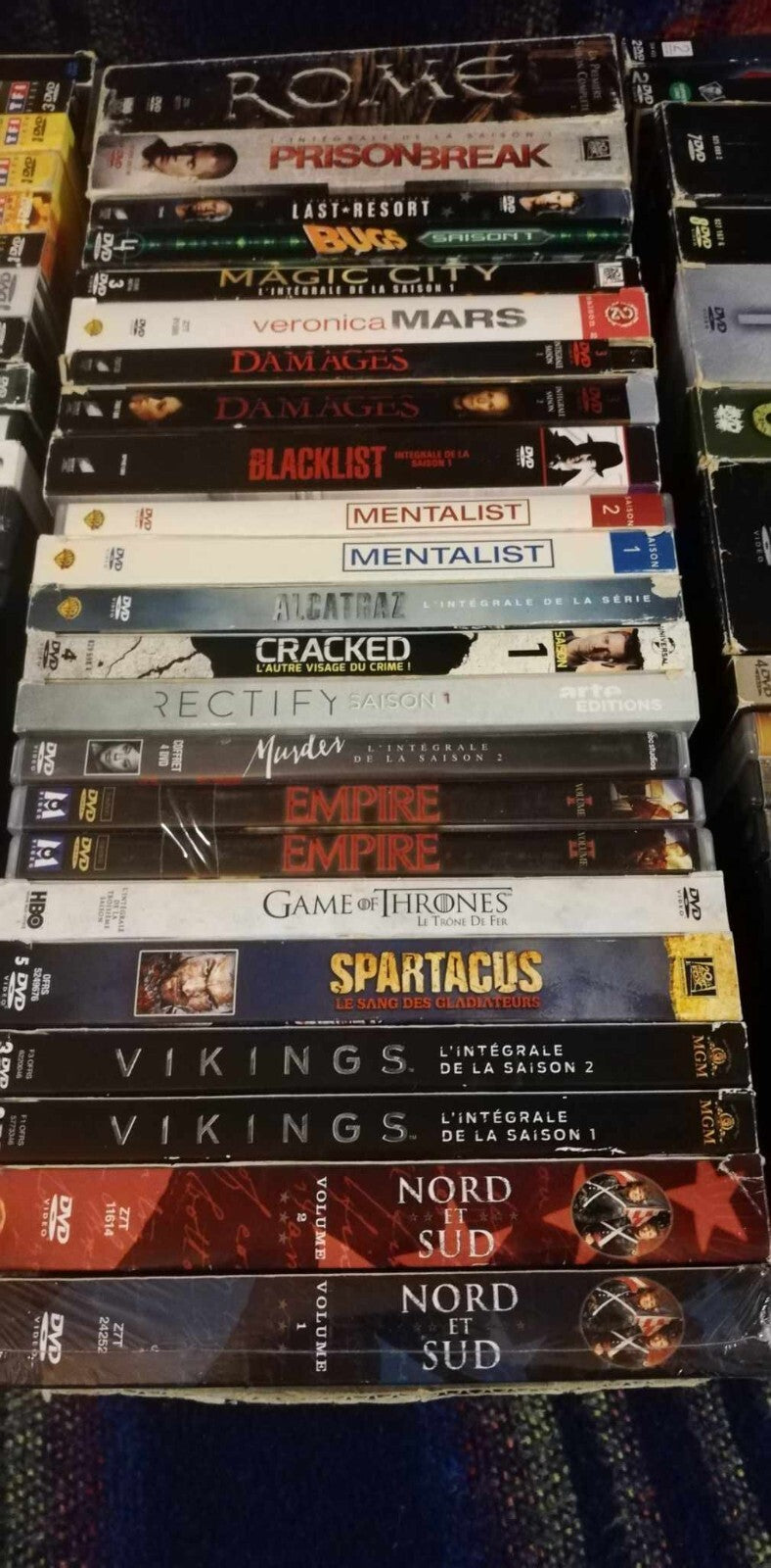 Lot of 77 TV series seasons on DVD: Crime/Thrillers/Historical/Action/Adventure