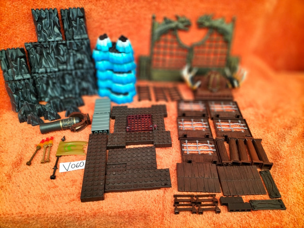 Lot V060: Dragon Krystal wars Marauder's cliff Mega Bloks 9885 with instructions