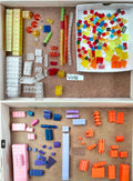 Lot V076: 235g of transparent pieces &amp; various Mega Bloks bulk compatible with Lego