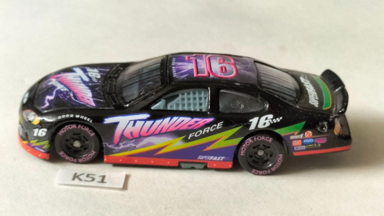K51 Hot Wheels Nascar Racer Thunder Force rare car