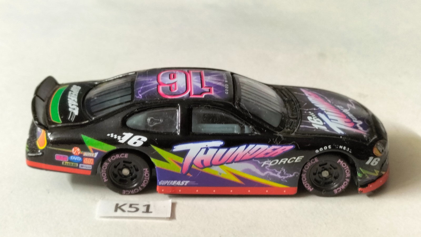 K51 Hot Wheels Nascar Racer Thunder Force rare car