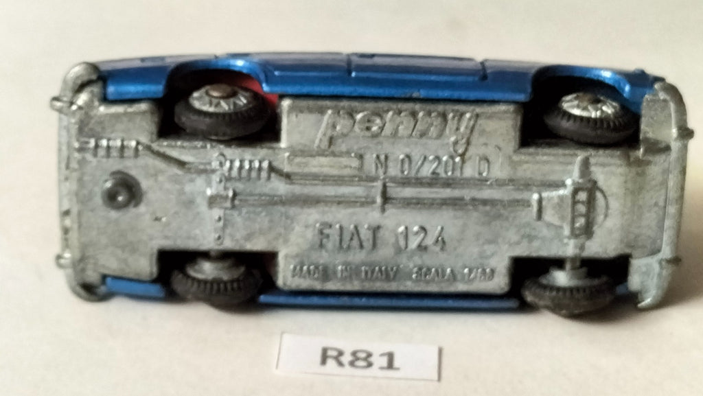 Rare R81 Politoys/Polistil/Penny Fiat 124 Car